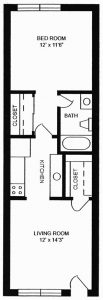 1 Bedroom Floorplan